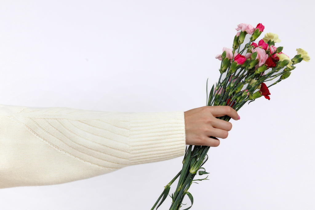 Cashmere Crewneck Sweater in Butter Yellow for women at shop AASHKA