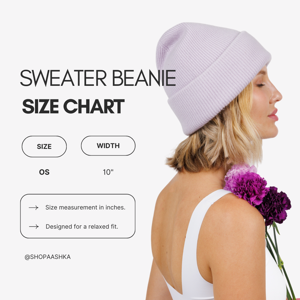 cashmere wool sweater beanie in Lilac Pop color for women at shop AASHKA